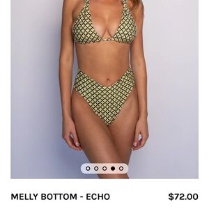 Skatie Yellow and Black Bikini Bottom MELLY
